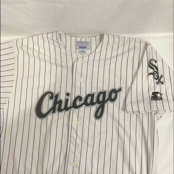 STARTER 90's MLB Chicago White Sox Home Jersey // XL // VTG - Picture 9 of 13